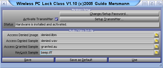 wirelesspclock.class gadget user interface